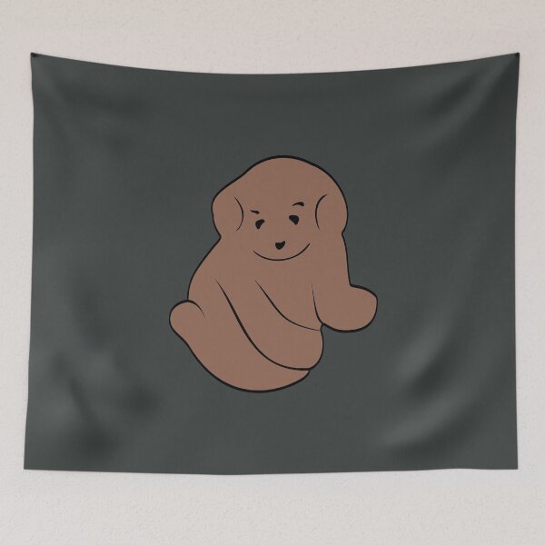 Item preview, Cuddly Puppy 2D Illustration - Dark Brown  & Dark Gray designed and sold by OG-Graphics.