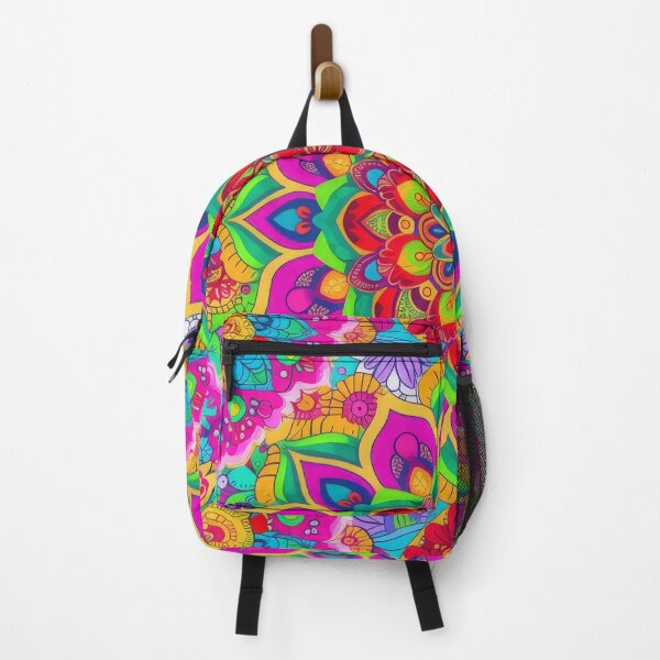 Item preview, A colorful, psychedelic bohemian pattern with vibrant colors and intricate mandala designs. designed and sold by PrettyPinkSkies.