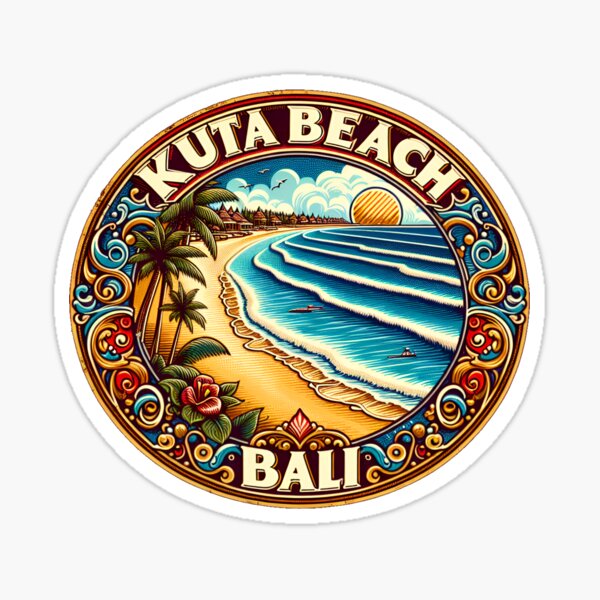 Aperçu de l'œuvre Kuta Beach Bali rétro créée et vendue par LoveLabDesign.