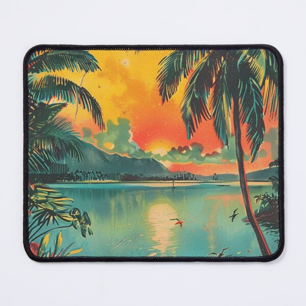 Item preview, Calm Hawaii Beach Sunset Vintage Retro Art designed and sold by LVTFCOarts.