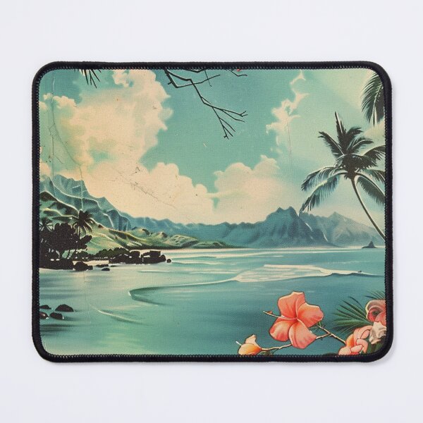 Item preview, Hawaiian Landscape Vintage Retro Illustrated Art designed and sold by LVTFCOarts.