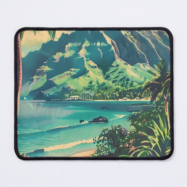 Item preview, Vintage Kauai Hawaii Beach Cove Afternoon Retro designed and sold by LVTFCOarts.