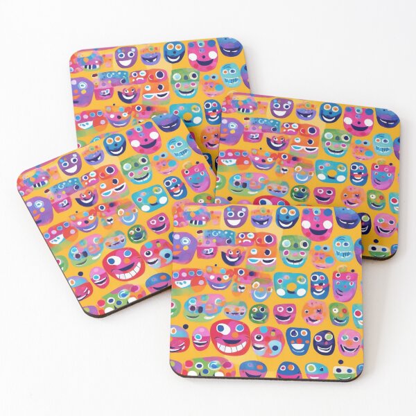 Item preview, Funny Smiling Faces Pattern designed and sold by FunnyT-Shirts.