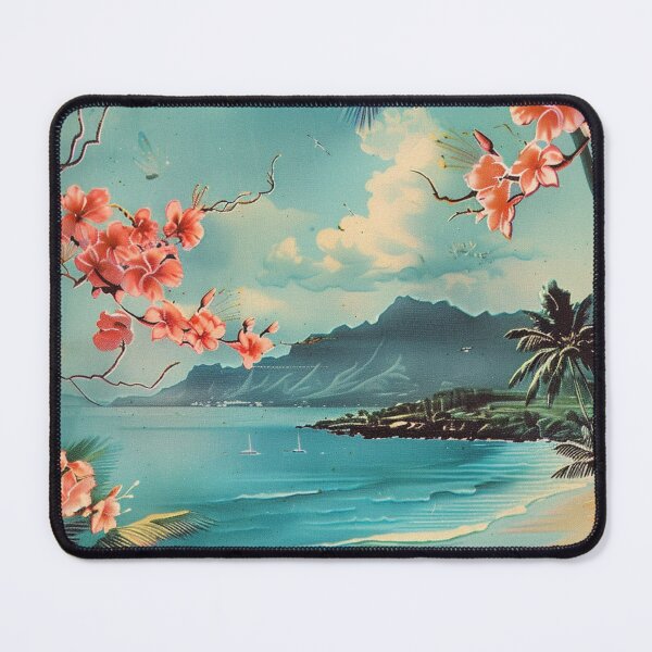 Item preview, Vintage Hawaii Travel Spot Beach Cove Illustration designed and sold by LVTFCOarts.