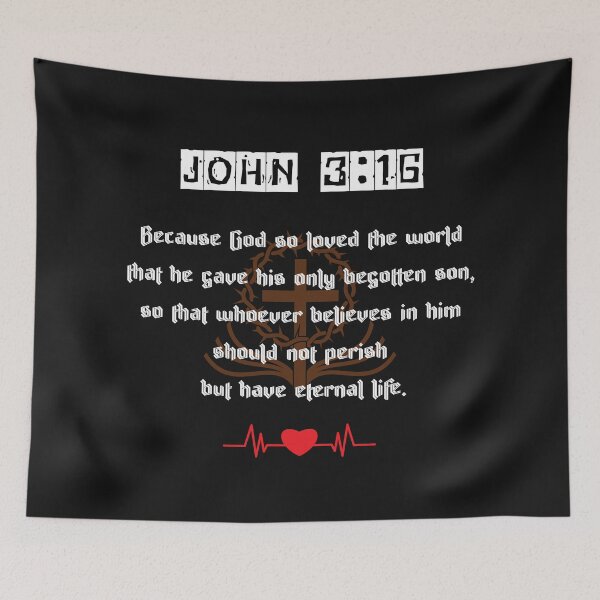 Item preview, promise of eternal life John 3:16. Gift of love. designed and sold by Virtuousvogue.