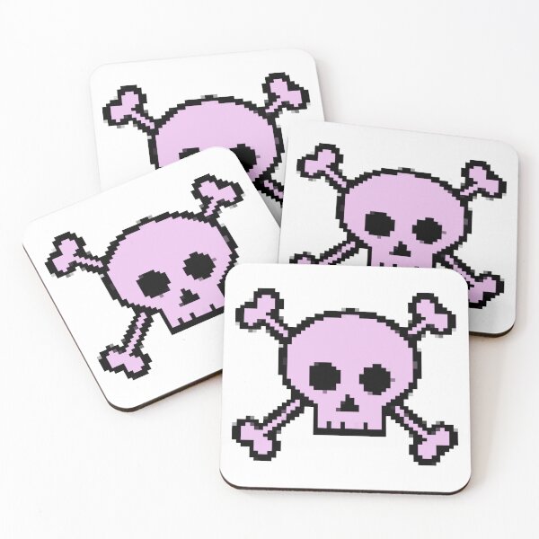 Item preview, Pixelated Cartoon Skull designed and sold by Studio Sonder.