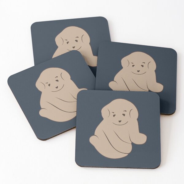 Item preview, Cuddly Puppy 2D Illustration - Light Brown & Dark Blue designed and sold by OG-Graphics.