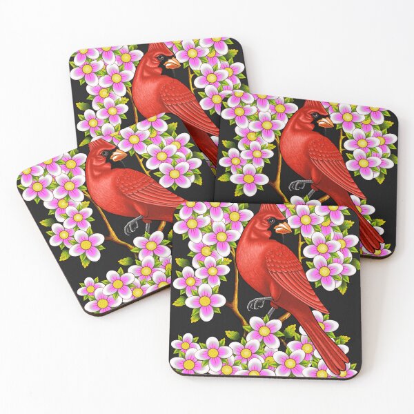 Item preview, Red Cardinal dogwood flower North Carolina Virginia   designed and sold by AnthWright.