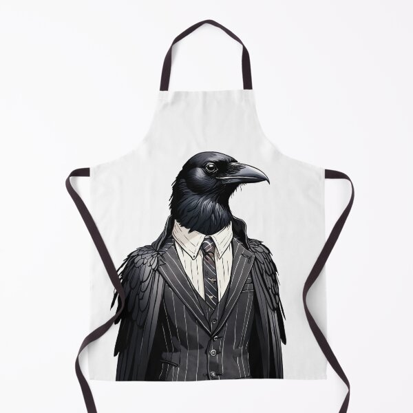 Item preview, Raven Runway: Avian Fashion Icon in Monochrome Elegance designed and sold by JackrabbitPub.