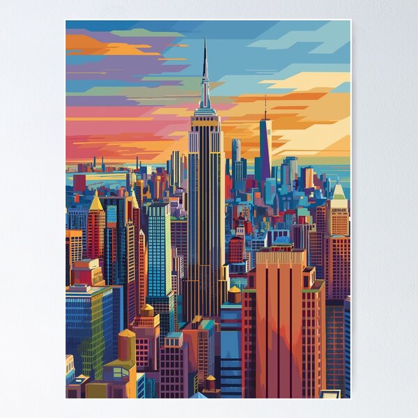 Item preview, New York City Skyline V2 designed and sold by itgonbebiblical.