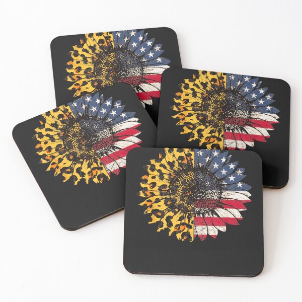 Item preview, 4Th Of July Sunflower American Flag Leopard Funny Women Kids designed and sold by AnnetteHanns.