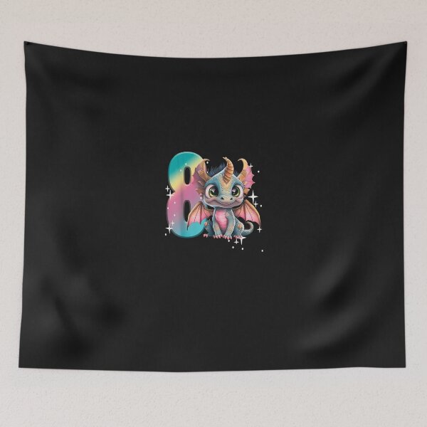 Item preview, 8Th Birthday Shirt Dragon Party Rainbow Girl Dragon Eight 8 designed and sold by AnnetteHanns.