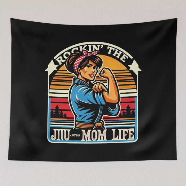 Item preview, Rockin' Jiu-Jitsu Mom Life Tee | Jiu-Jitsu Graphic Top designed and sold by LaElee.