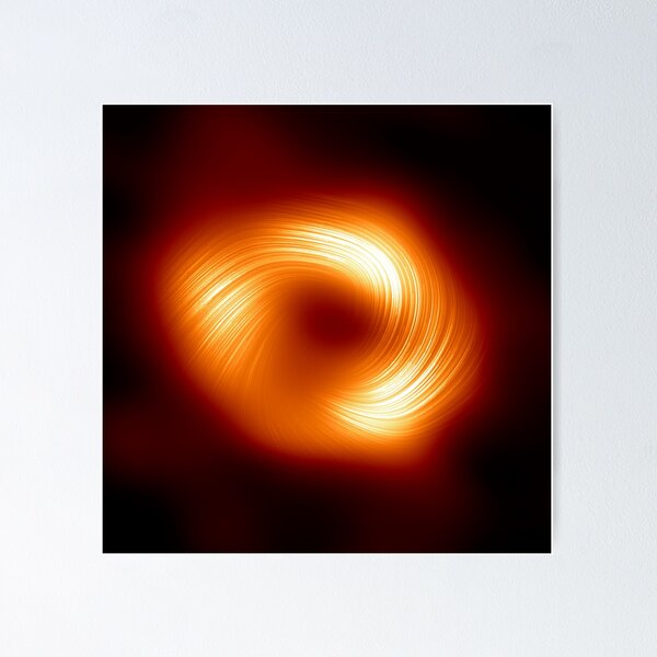 Item preview, First Ever Image of the Milky Way's Black Hole Sagittarius A* in Polarized Light (8K resolution) designed and sold by bobbooo.