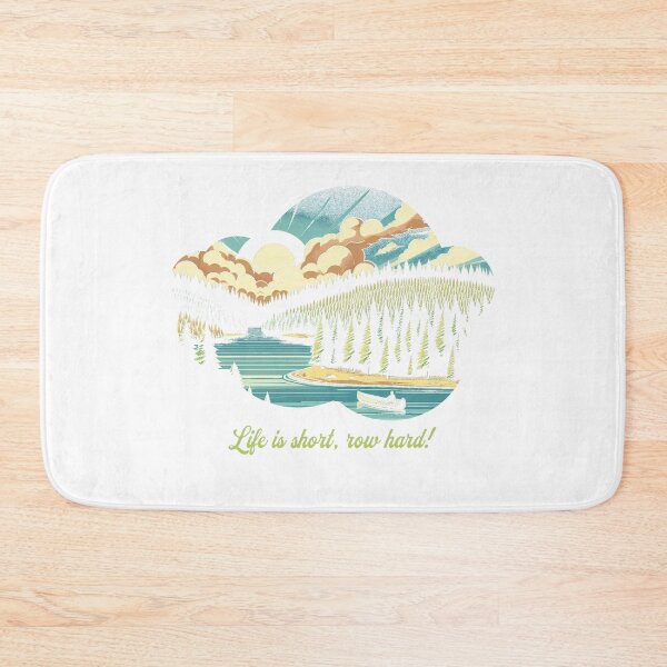 Item preview, Life is Short, Row Hard - Nature Scene Print for Serene Inspiration designed and sold by Stardust4ever.