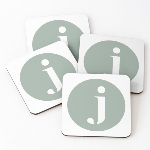 Item preview, Lowercase Alphabet J in Green Circle Modern Monogram Family Name Initial designed and sold by Ching Teoh.