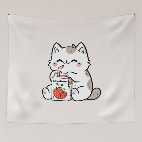 Item preview, Strawberry Juice Cat designed and sold by LemuellTrends.