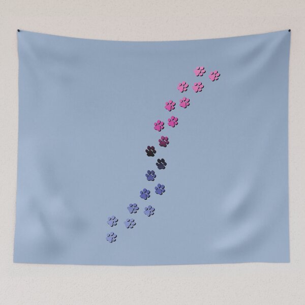 Item preview, Pawsitivily Adorable Omnisexual Pride Flag Paw Prints, Omnisexual Pride Design designed and sold by Travelslightly.