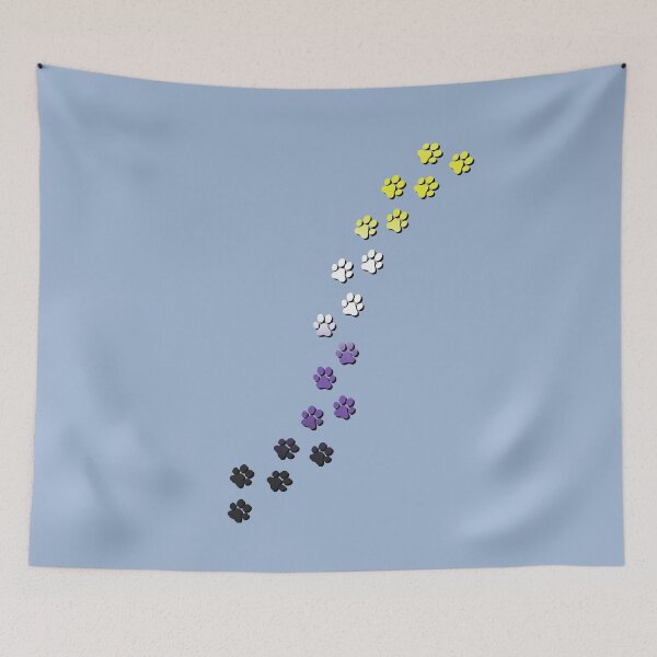 Item preview, Pawsitivily Adorable Nonbinary Pride Flag Paw Prints, Enby Pride Design designed and sold by Travelslightly.