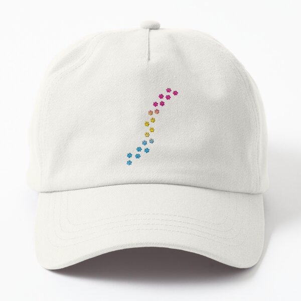Aperçu de l'œuvre Pawsitivily Adorables empreintes de pattes de drapeau de la fierté pansexuelle, motif Pan Pride créée et vendue par Travelslightly.