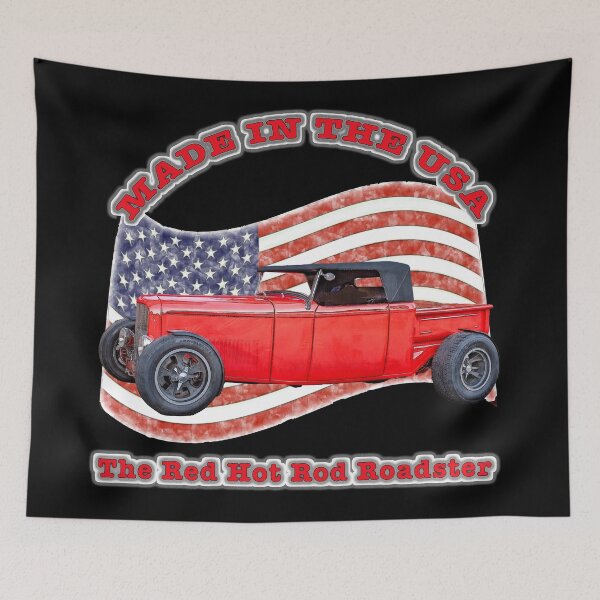 Item preview, Classic Elegance Meets Modern Muscle: The Red Hot Rod Roadster designed and sold by Michael van der Hoorn.
