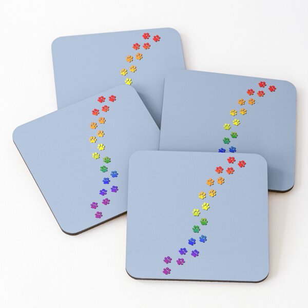 Item preview, Pawsitivily Adorable LGBTQIA+ Pride Flag Paw Prints, Rainbow Pride Design designed and sold by Travelslightly.