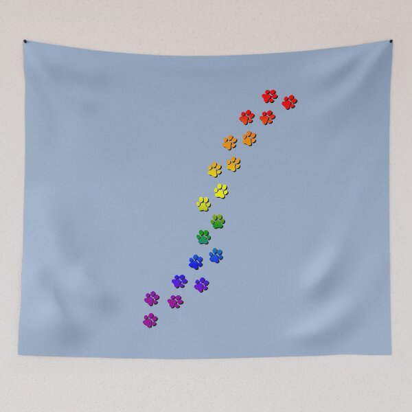 Item preview, Pawsitivily Adorable LGBTQIA+ Pride Flag Paw Prints, Rainbow Pride Design designed and sold by Travelslightly.