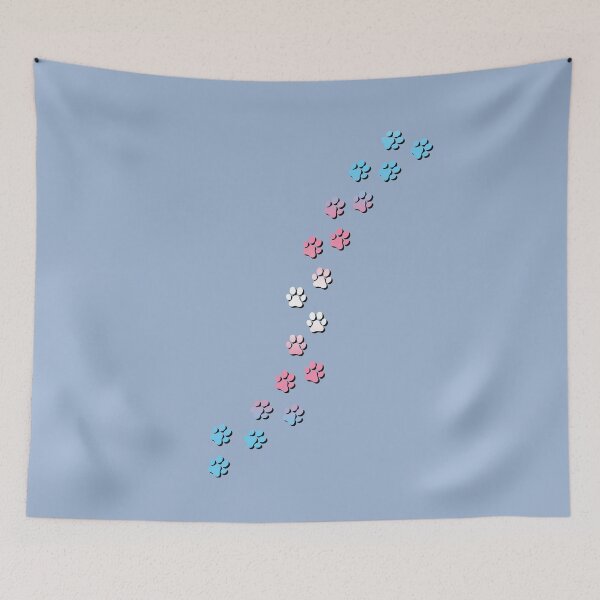 Item preview, Pawsitivily Adorable Transgender Pride Flag Paw Prints, Trans Pride Design designed and sold by Travelslightly.