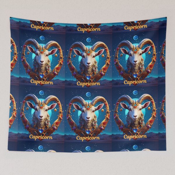 Artikelvorschau, Sternzeichen Steinbock, herzförmig entworfen und verkauft von ZodiacWonders.