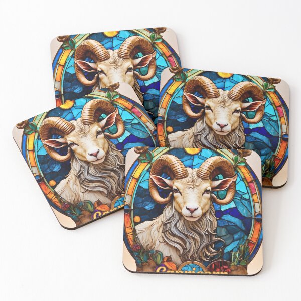 Artikelvorschau, Sternzeichen Steinbock, Buntglas entworfen und verkauft von ZodiacWonders.