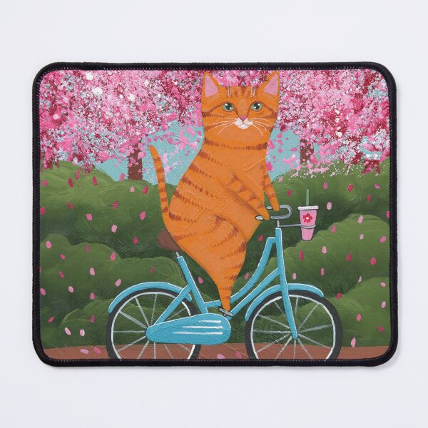 Item preview, Ginger Cat Spring Bicycle Ride 2024 designed and sold by KilkennyCat Art.