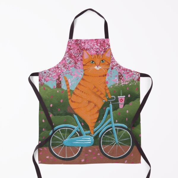 Item preview, Ginger Cat Spring Bicycle Ride 2024 designed and sold by KilkennyCat Art.