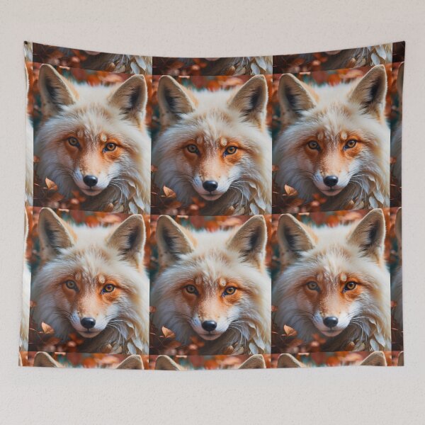 Item preview, Fox Portrait. fox white fur designed and sold by FoxVibes.