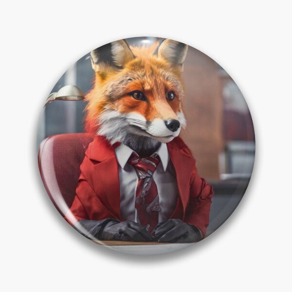 Item preview, Fox Portrait. fox wearing tie designed and sold by FoxVibes.
