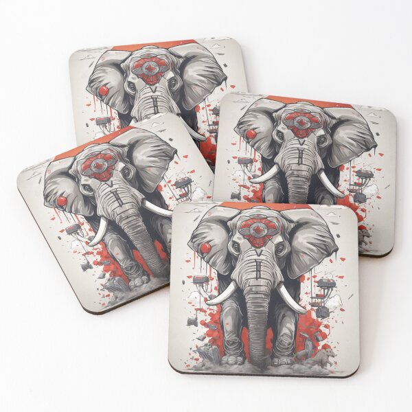 Item preview, Elephant Portrait, battle elephant designed and sold by ElephantVibes.