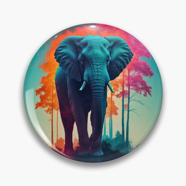 Item preview, Elephant Portrait. elephant silhouette floral designed and sold by ElephantVibes.