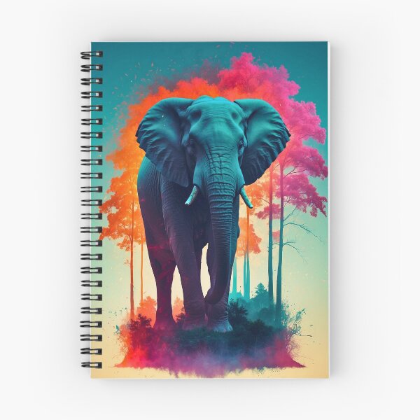 Item preview, Elephant Portrait. elephant silhouette floral designed and sold by ElephantVibes.