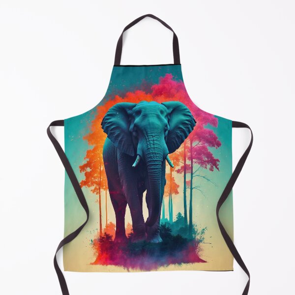 Item preview, Elephant Portrait. elephant silhouette floral designed and sold by ElephantVibes.