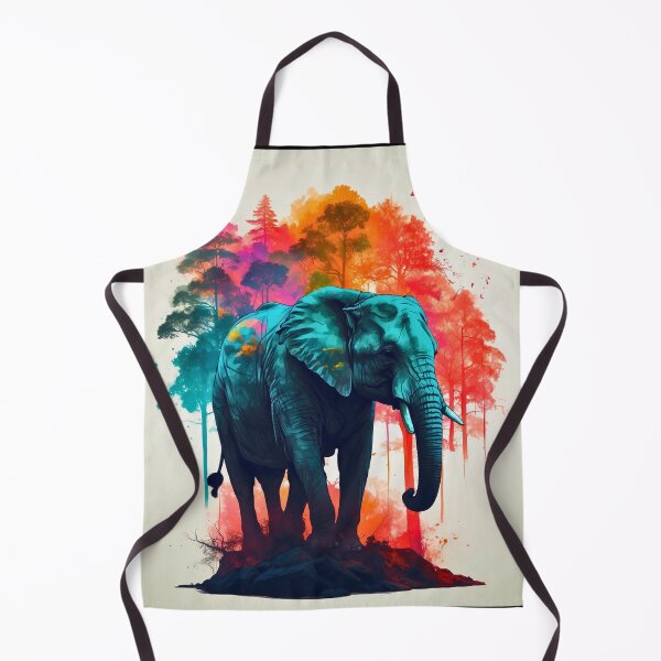 Item preview, Elephant Portrait. elephant silhouette floral designed and sold by ElephantVibes.