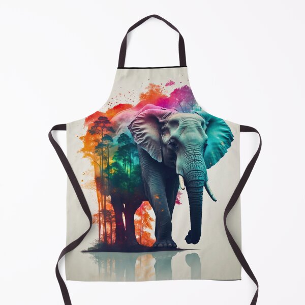 Item preview, Elephant Portrait. elephant silhouette floral designed and sold by ElephantVibes.