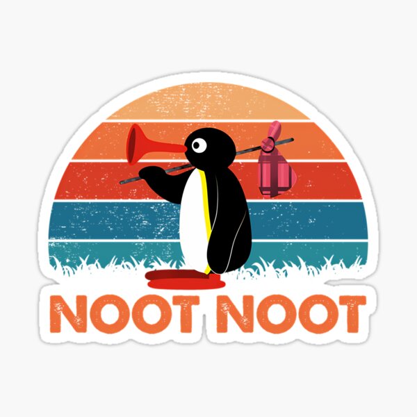 Vista previa del artículo con la obra «Noot Noot Pingu - Retro Vintage Animal Lindo», diseñado y vendido por Henriath.