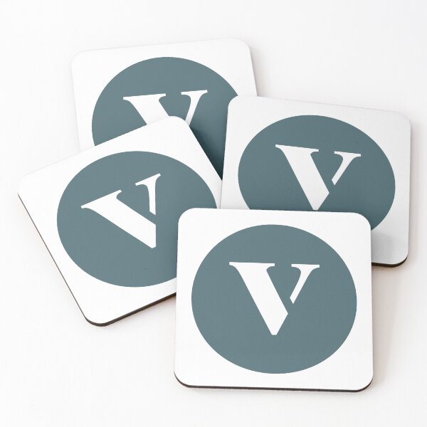 Item preview, Lowercase Alphabet V in Green Circle Modern Monogram Family Name Initial designed and sold by Ching Teoh.