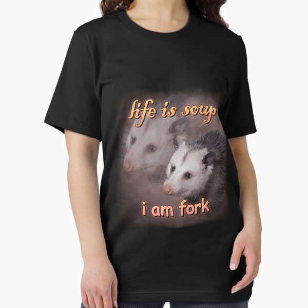 Item preview,  La vida es sopa, soy tenedor, zarigüeya, arte de palabras designed and sold by Henriath.
