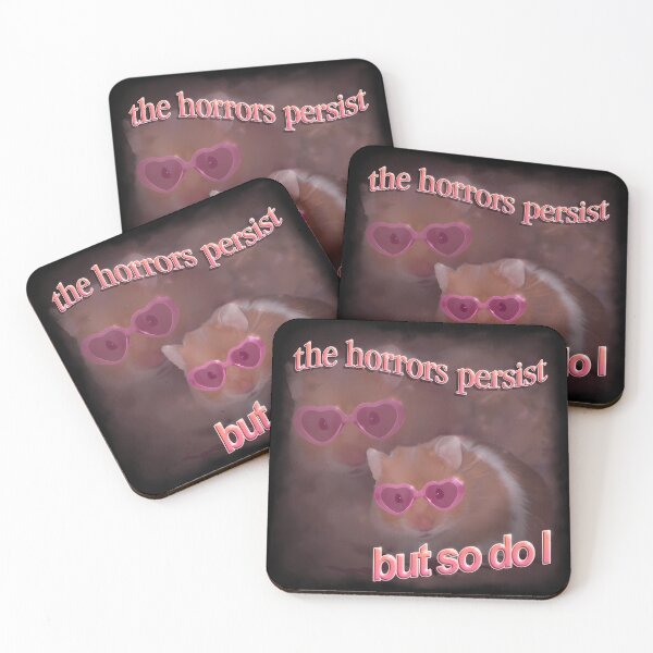 Item preview, The Horrors Persist But So Do I Hamster Word Art designed and sold by Danolea.