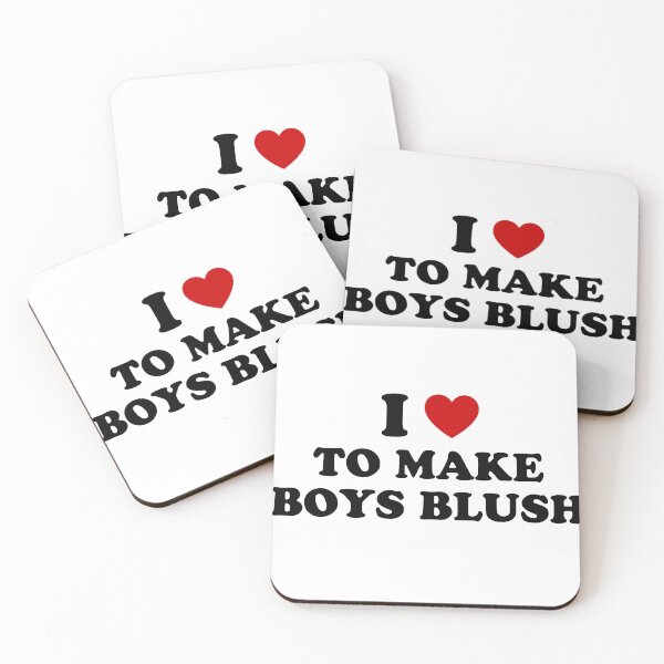 Item preview,  I <3 to make boys blush - quote designed and sold by Lyxy.