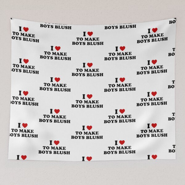 Item preview,  I <3 to make boys blush - quote designed and sold by Lyxy.