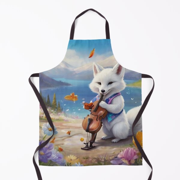 Item preview, White fox plays the cello designed and sold by Artbellachi.