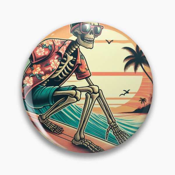 Item preview, Surfing skeleton designed and sold by FikirSanat.