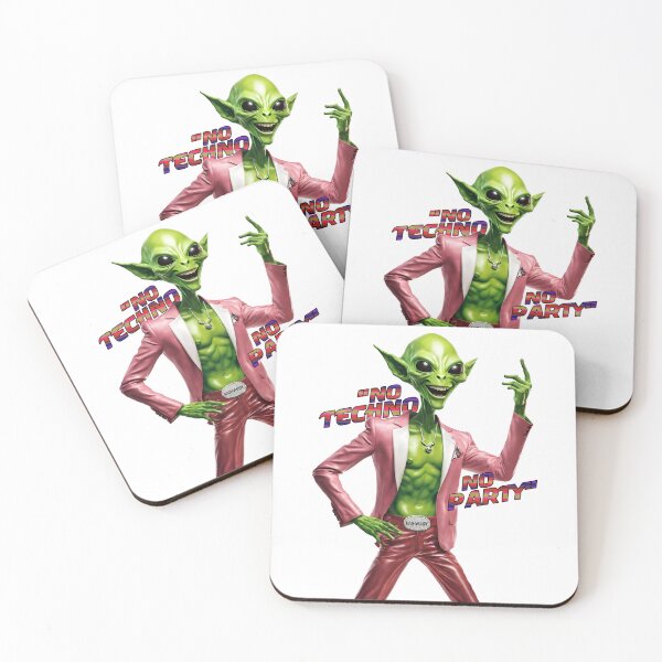 Item preview, Aliens Exist - No Techno No Party designed and sold by Kangaboy.