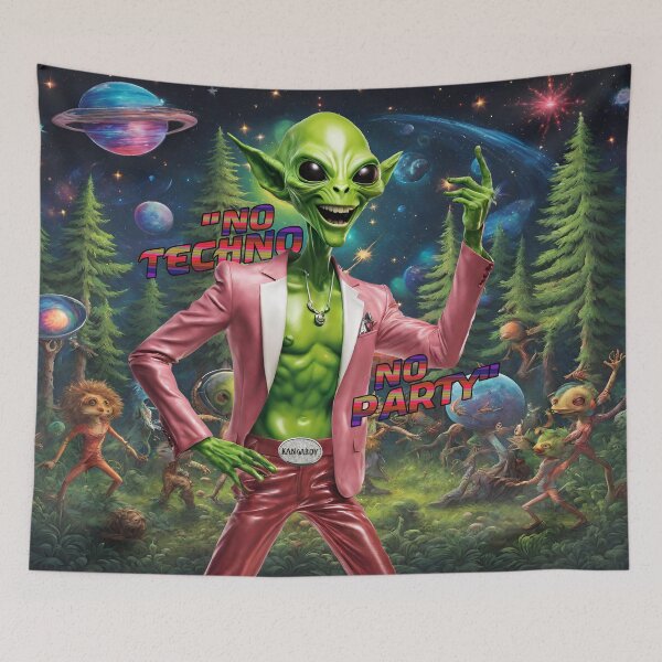 Item preview, Aliens Exist - No Techno No Party designed and sold by Kangaboy.